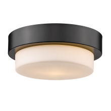 Golden 1270-09 BLK - Wry Lighting Morgon 1-light Flush Mount in Matte Black